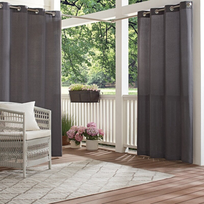 Waverly Sun n Shade Hampton Solid Indoor/Outdoor Grommet Panel