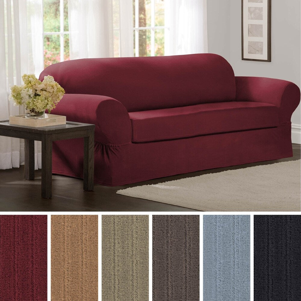 Maytex Collin 2-Piece Sofa Slipcover - 74-96 wide/34 high/38 deep