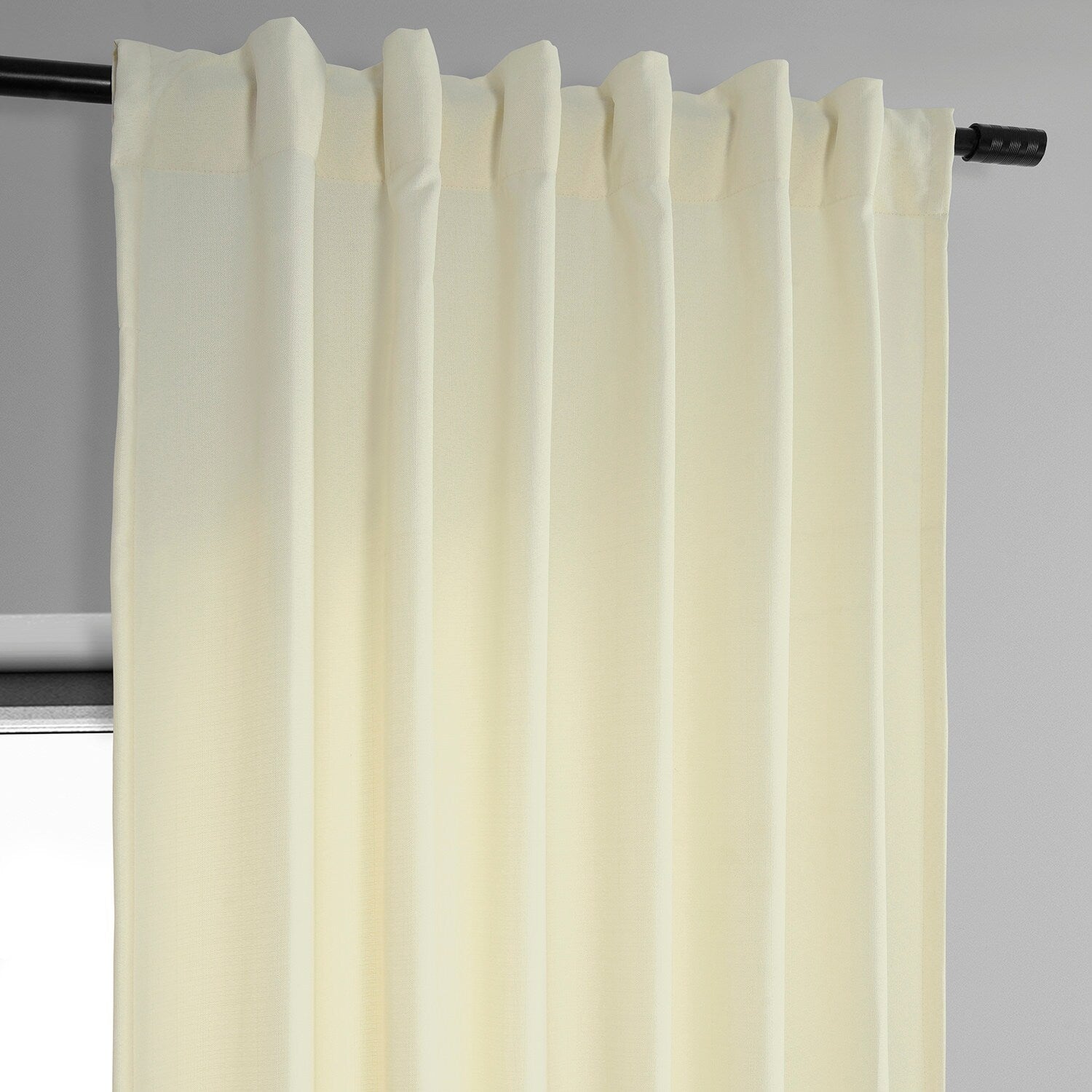 Exclusive Fabrics Dobby Linen Light Filtering Curtains (1 Panel)