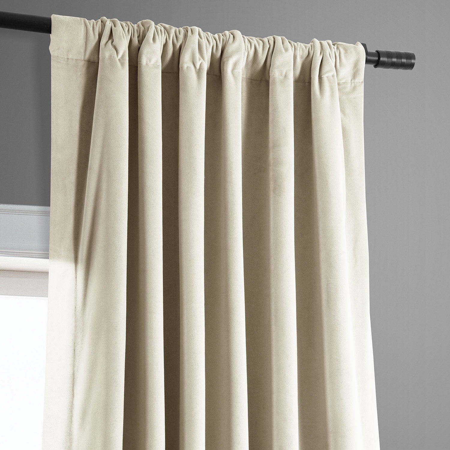 Exclusive Fabrics Signature Blackout Velvet Curtain 63 Inches Long (1 Panel) - 50 x 63