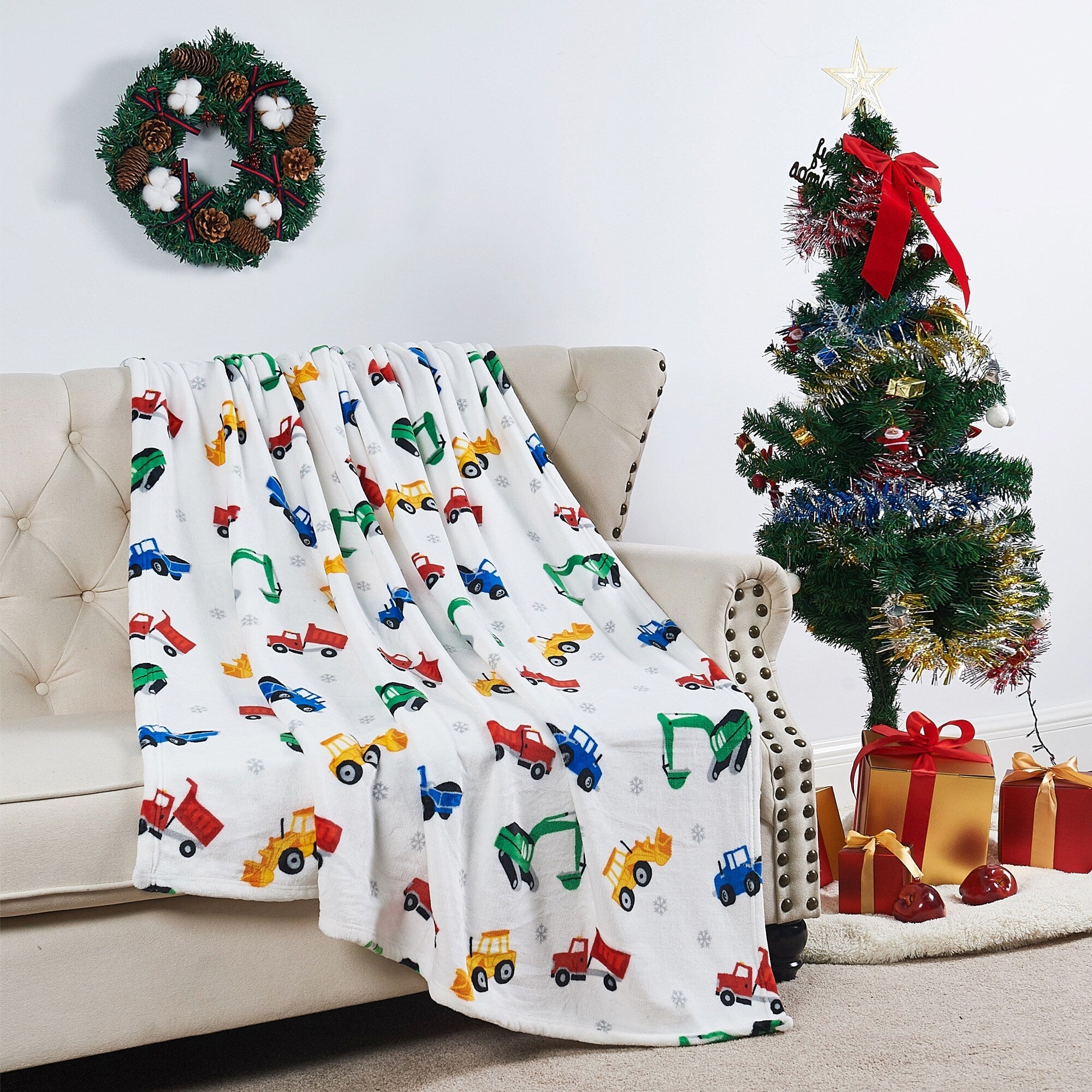 Christmas Flannel Fleece Throw Blanket 50x60