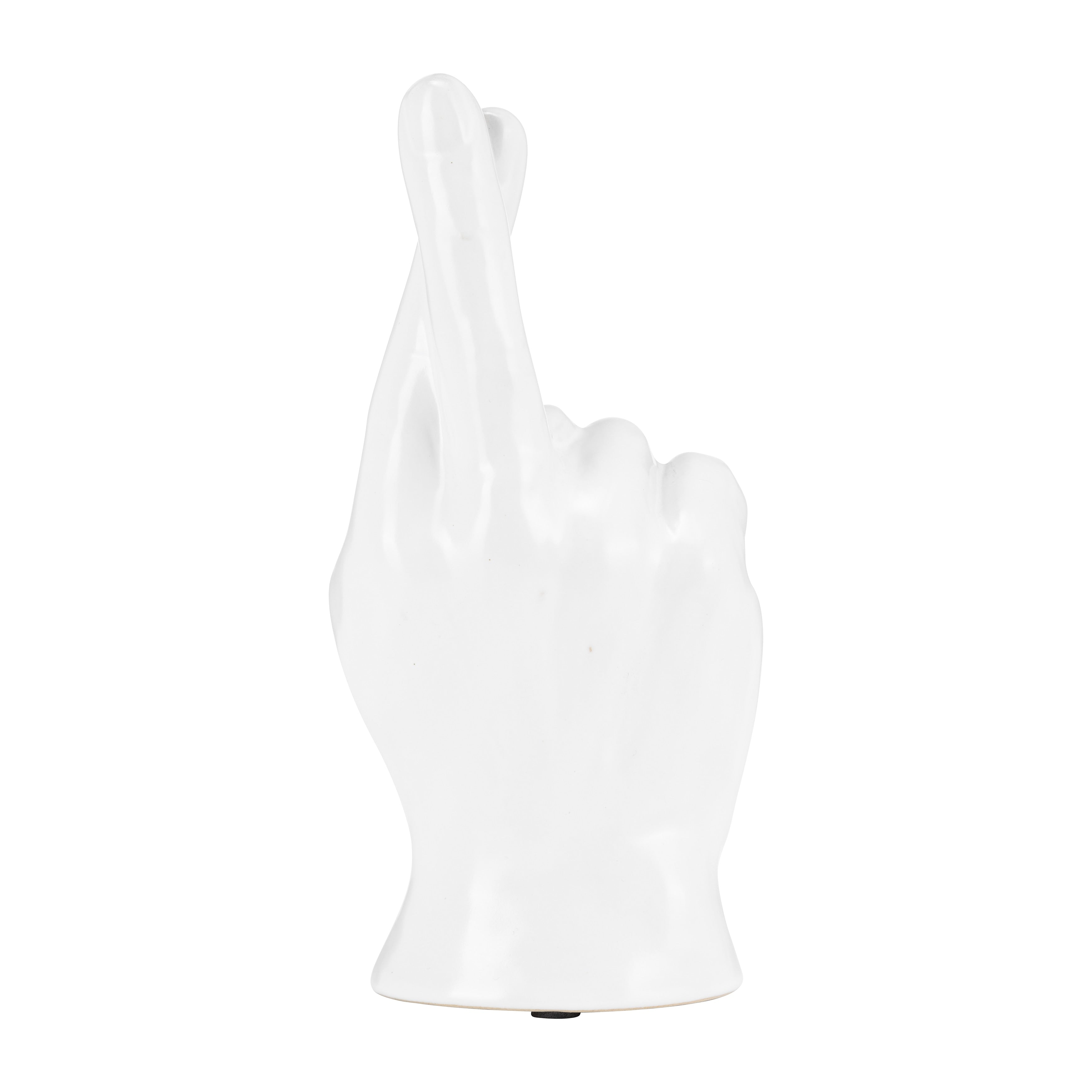 Sagebrook Home Ceramic Hand Statue Decor Symbols