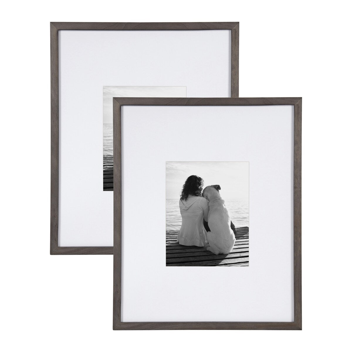 DesignOvation Gallery Wood Wall Picture Frame, Set of 2