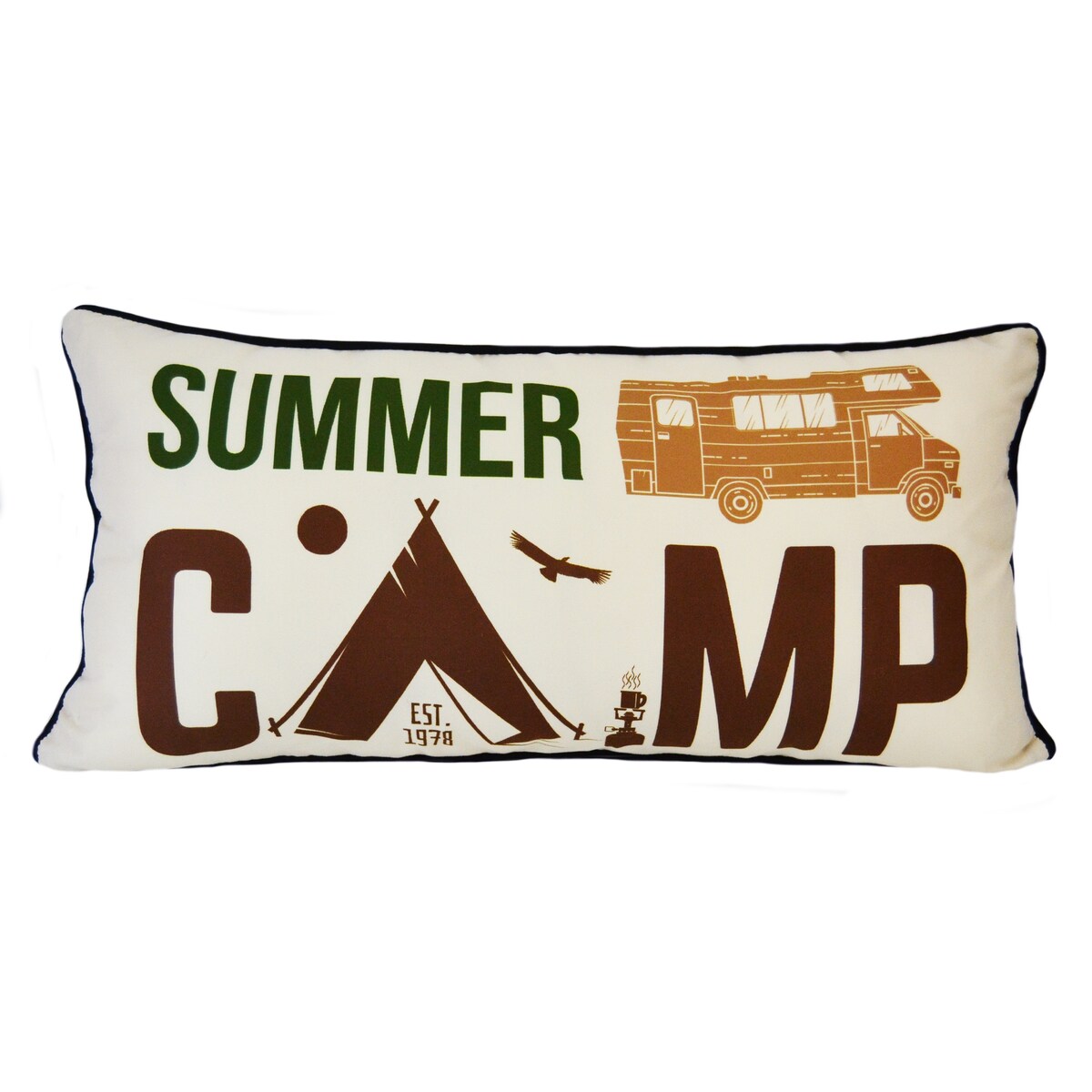 Brown Bear Cabin Camp Decorative Pillow