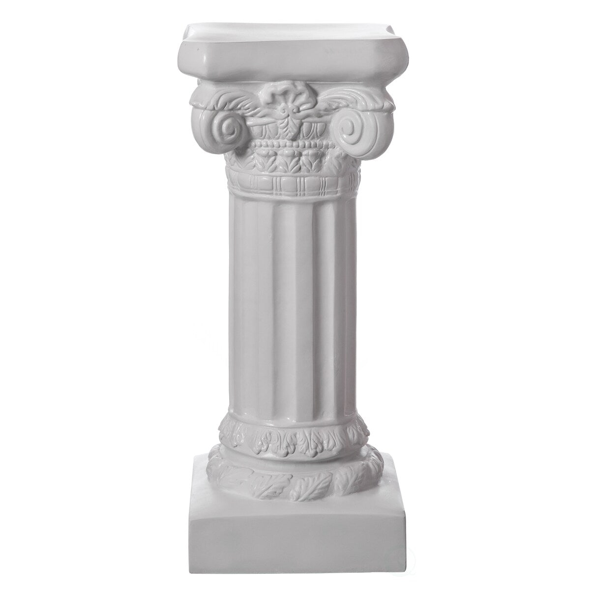 Fiberglass White Plinth Roman Style Column Ionic Piller Pedestal Vase Stand , Living Room, or Dining Room Decor