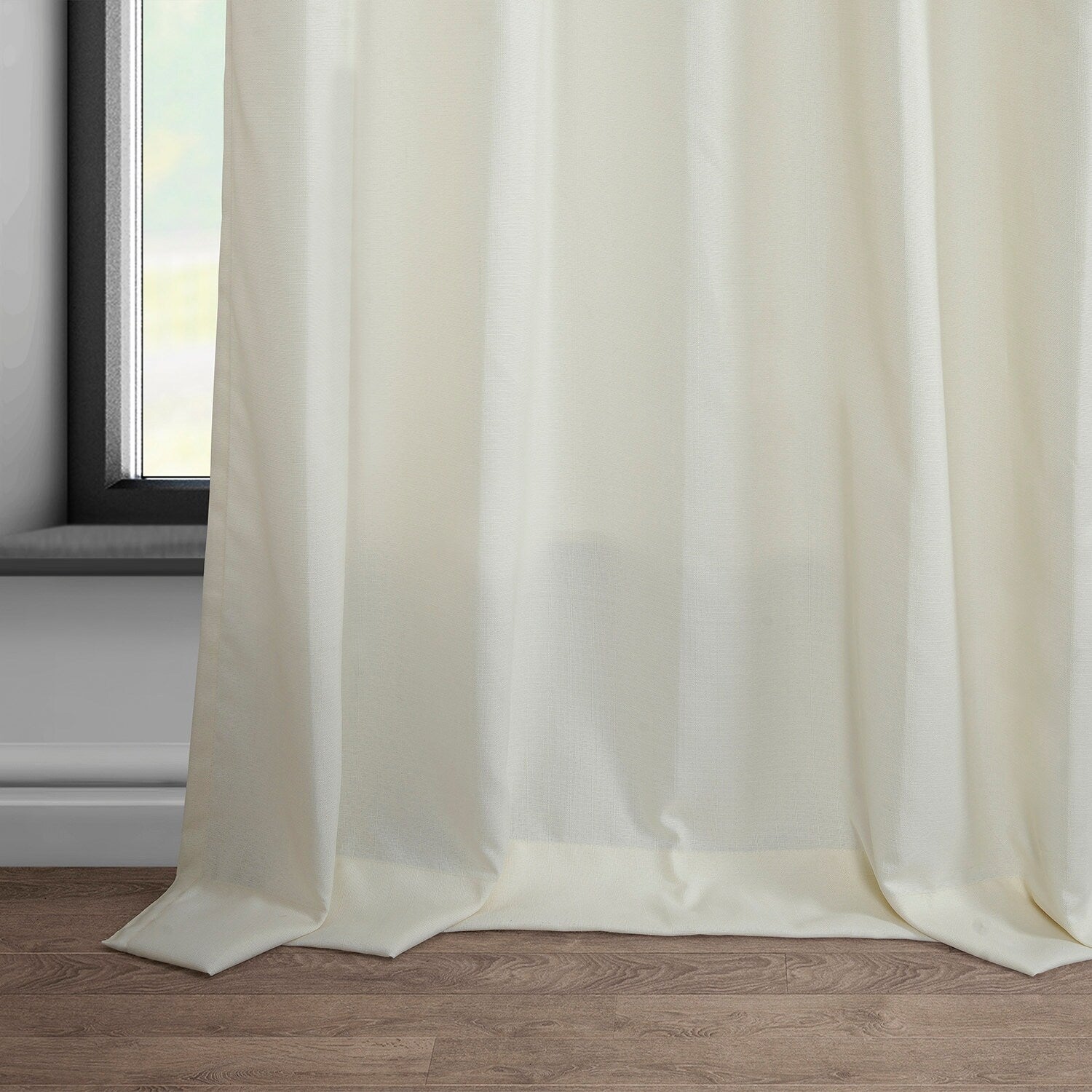 Exclusive Fabrics Dobby Linen Light Filtering Curtains (1 Panel)