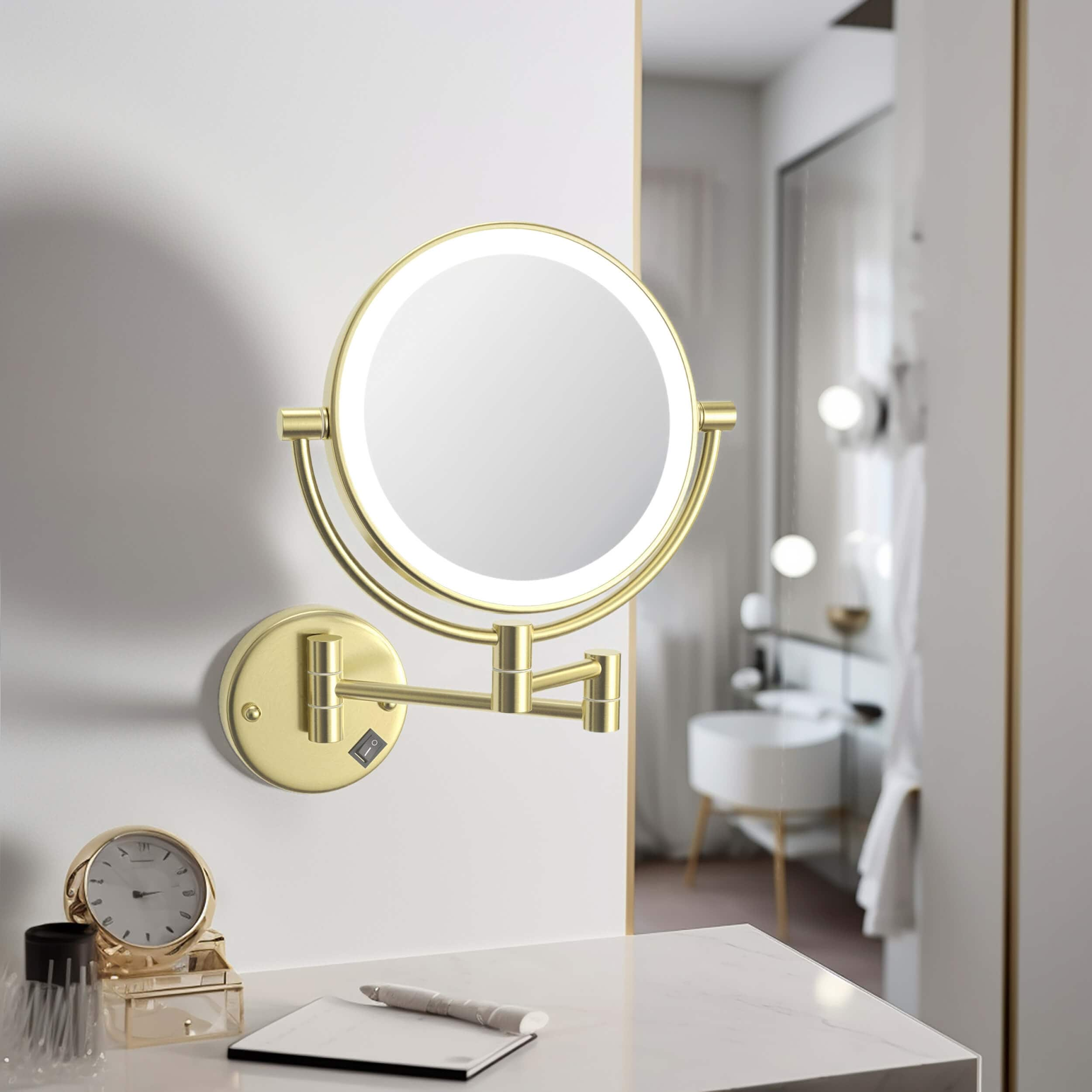 Circular LED Wall Mount Magnifying Make Up Mirror