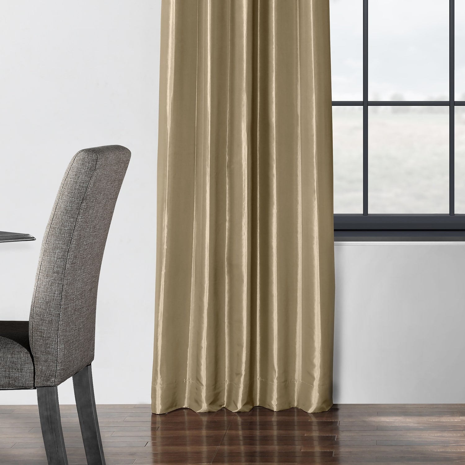 Exclusive Fabric Blackout Faux Silk Taffeta Curtain (1 Panel)