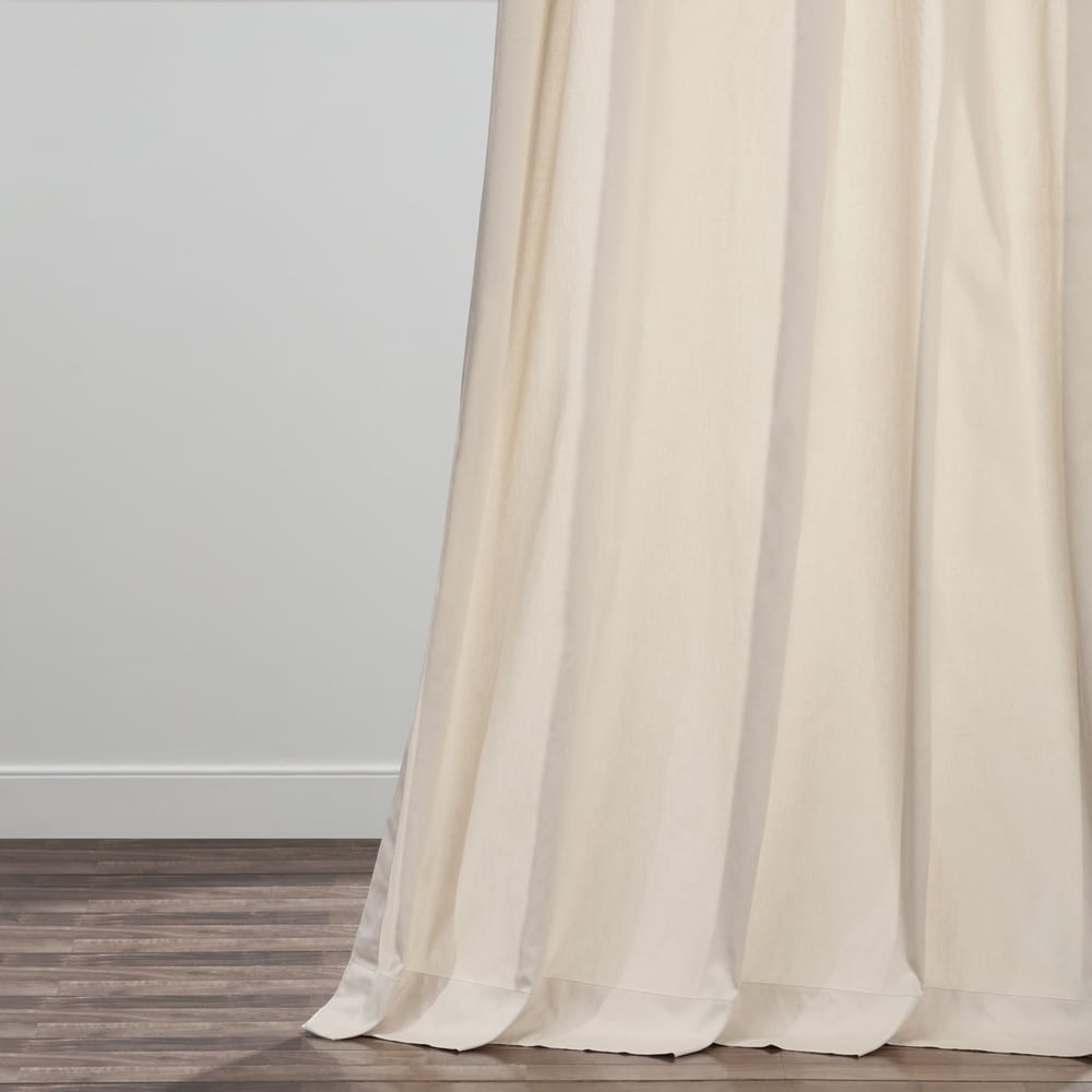 Exclusive Fabrics Solid Cotton Pleated Curtain (1 Panel)