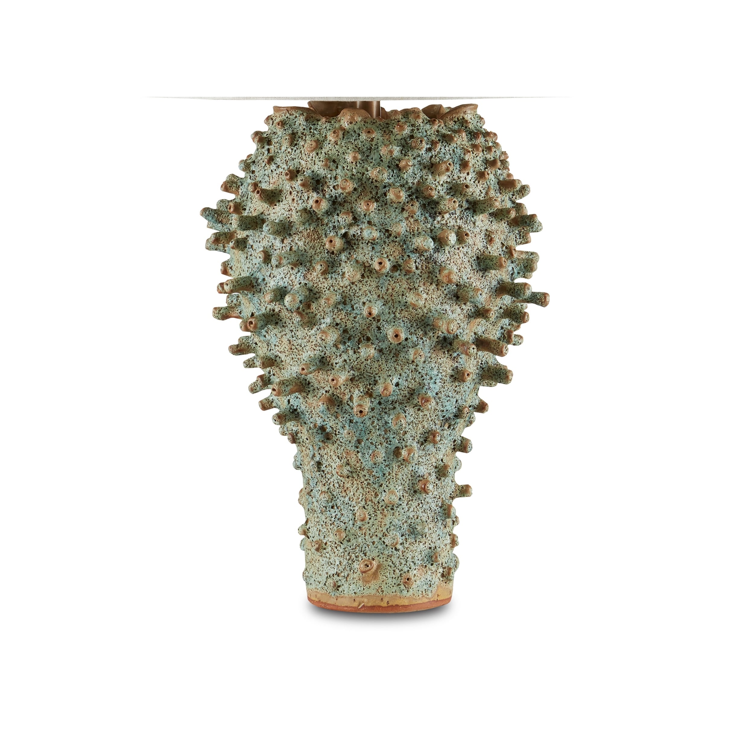 Currey & Company Sea Urchin Green Table Lamp - 30.25h x 19dia