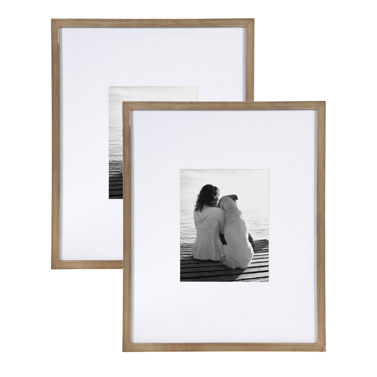 DesignOvation Gallery Wood Wall Picture Frame, Set of 2