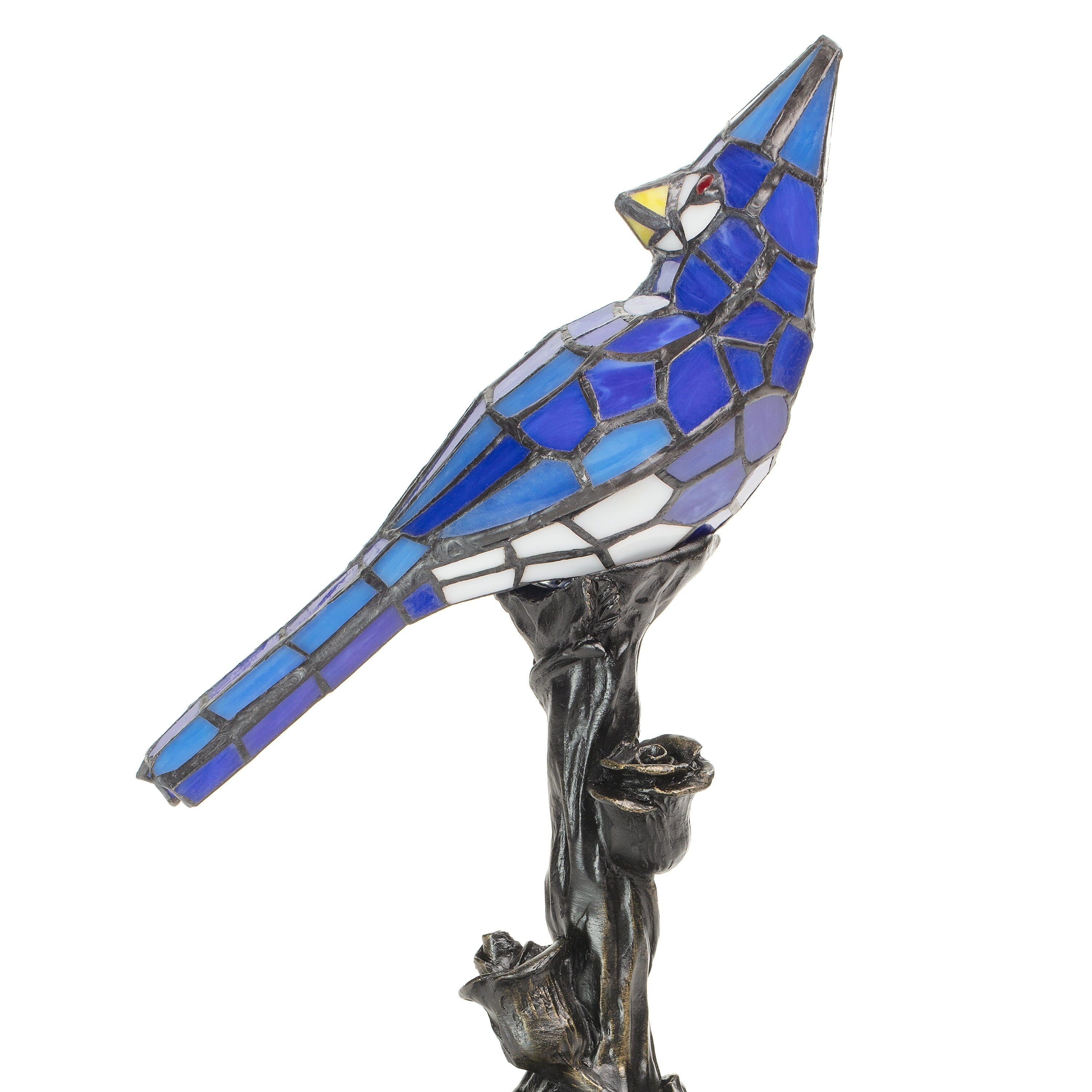 River of Goods 13.5H Stained Glass Bird Accent Lamp