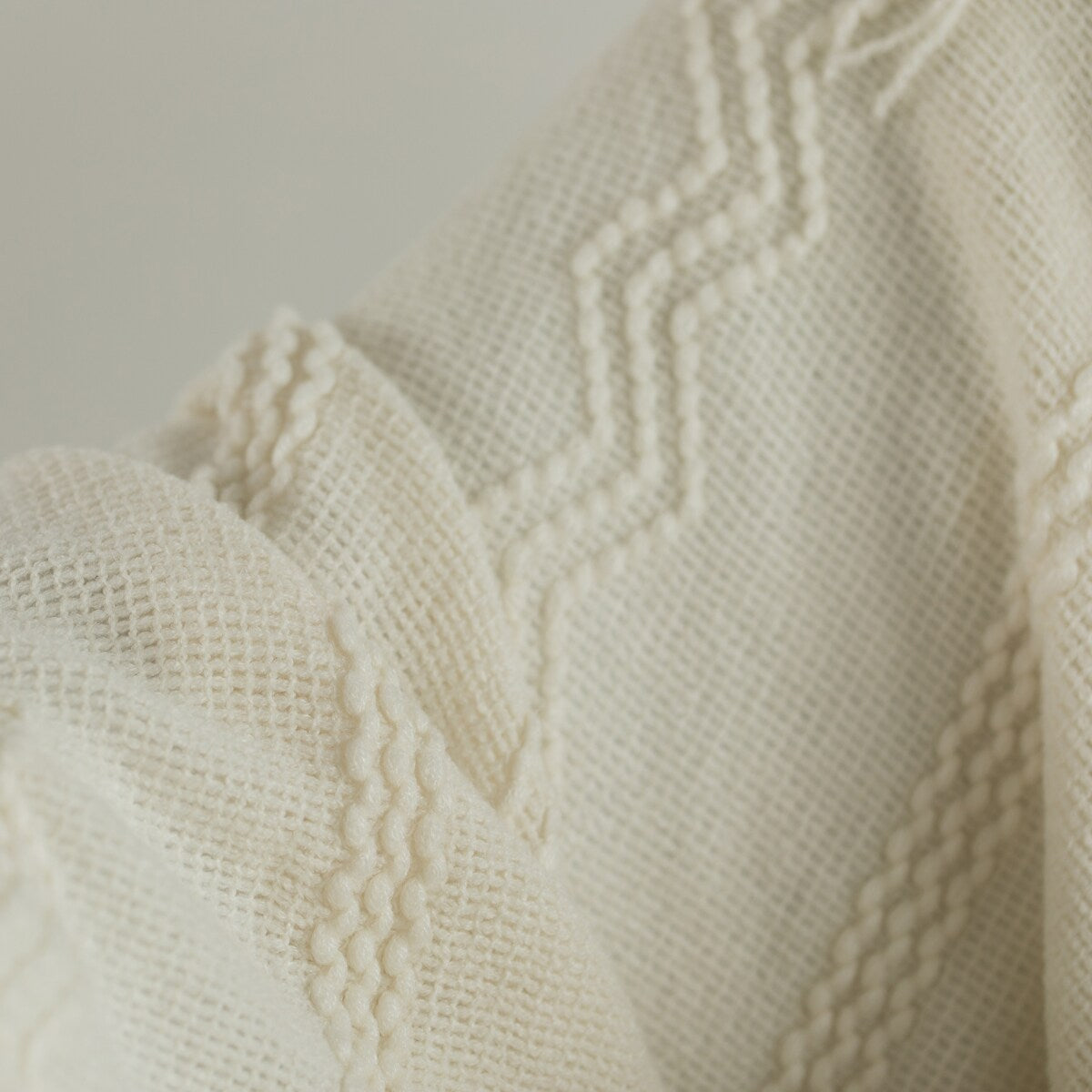 Decorative Throw Blanket - 50x60in Soft Knit with Delightful Fringe Edges for a Sophisticated and Cozy Touch to Your Home