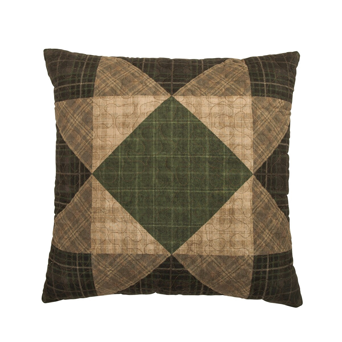 Donna Sharp Antique Pine Sawtooth Polyester Decorative Pillow