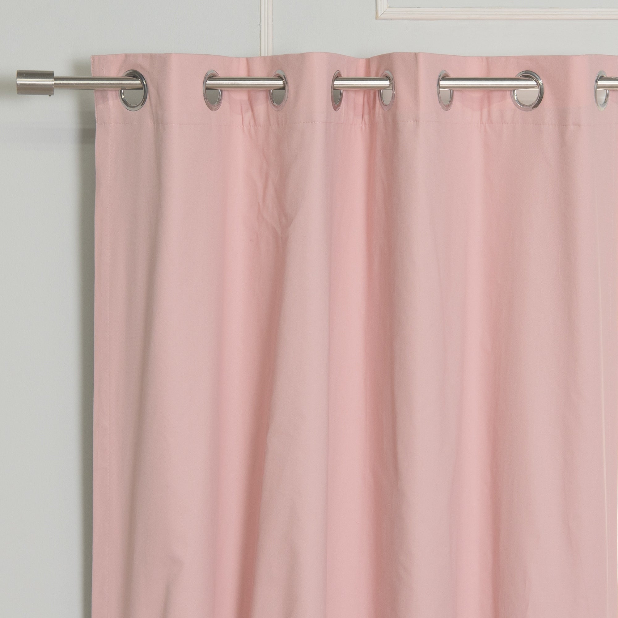 Aurora Home Solid Cotton Blend Blackout Curtain Set of 2