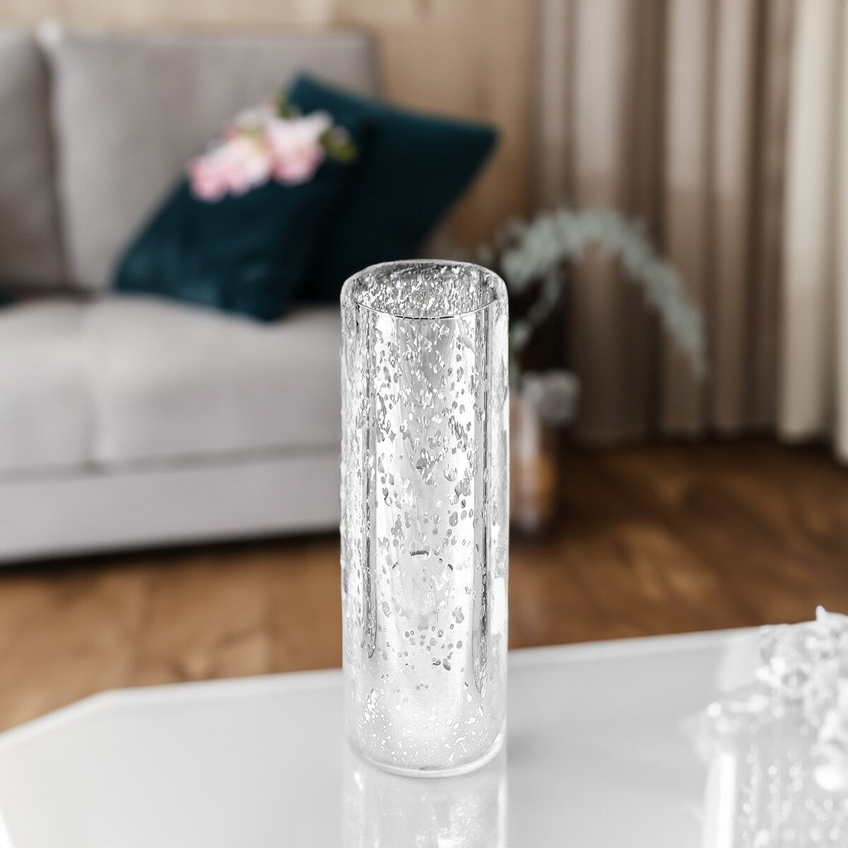 Decorative Glass Cylinder Hurricane Chimney Tube, 1 Piece