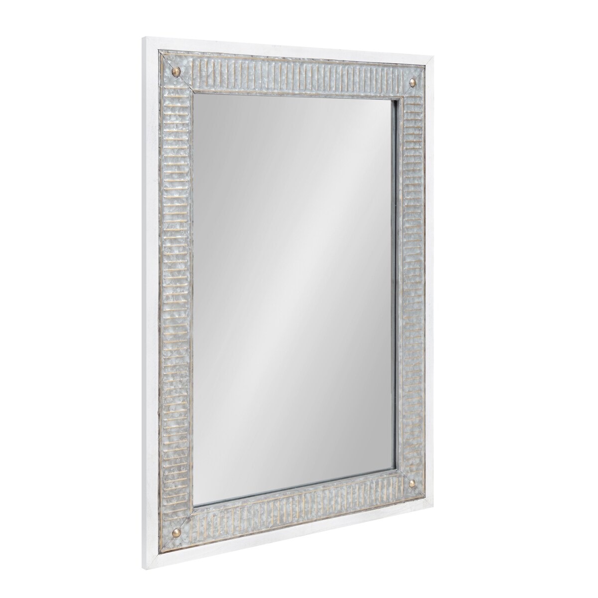 Kate and Laurel Deely Wood and Metal Wall Mirror