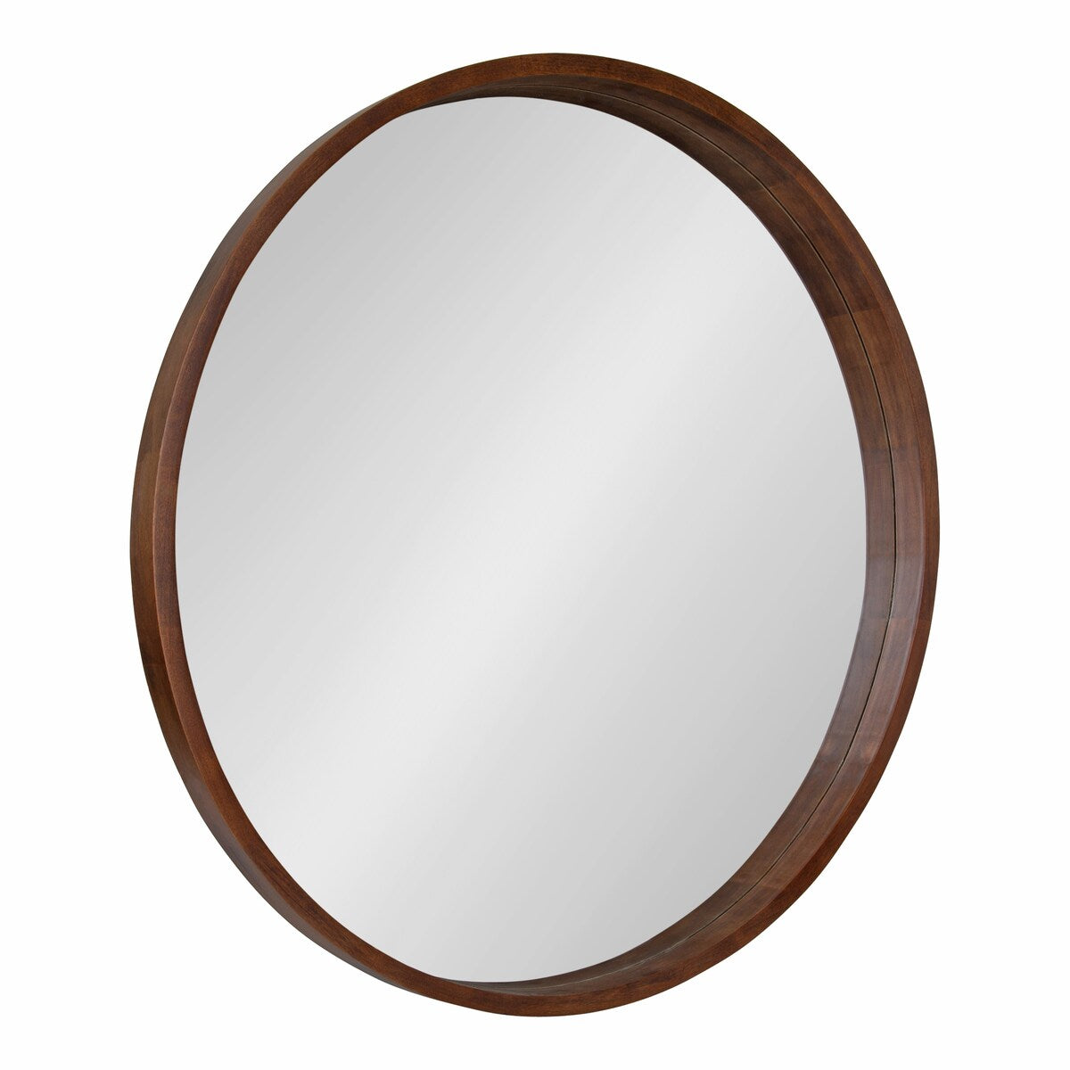 Hutton Round Decorative Wood-framed Wall Mirror