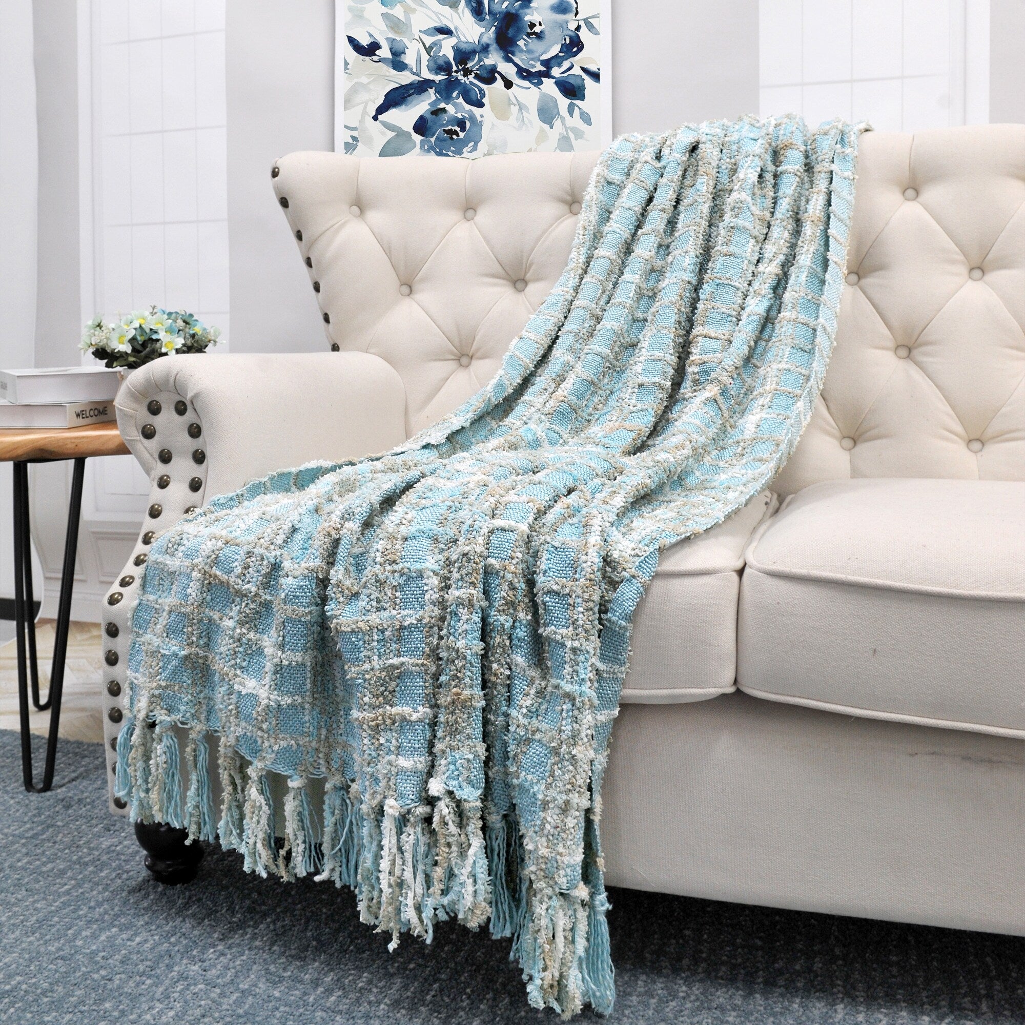 Multicolor Chenille Throw Blanket