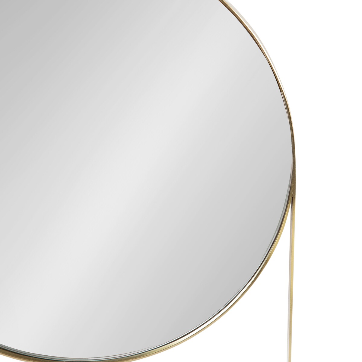 Kate and Laurel Chadwin Round Mirror with Shelf and Hooks