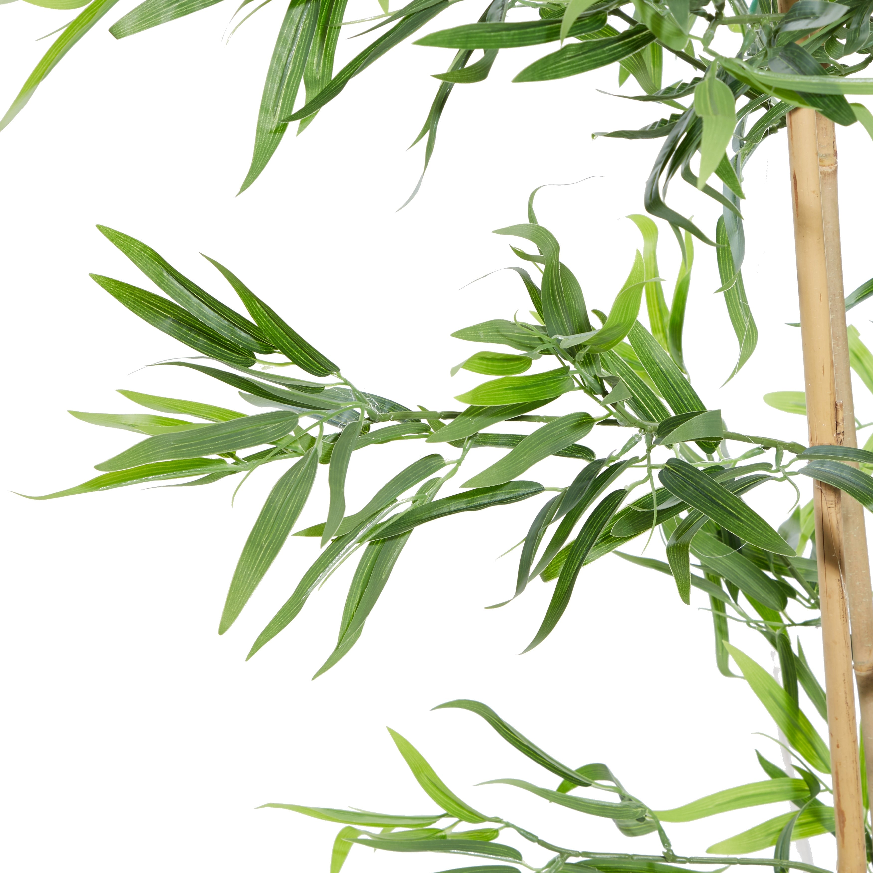 Faux Foliage Bamboo Artificial Tree with Realistic Leaves and Black Plastic Pot - Green - Roche River Decor - 32W x 34L x 72H