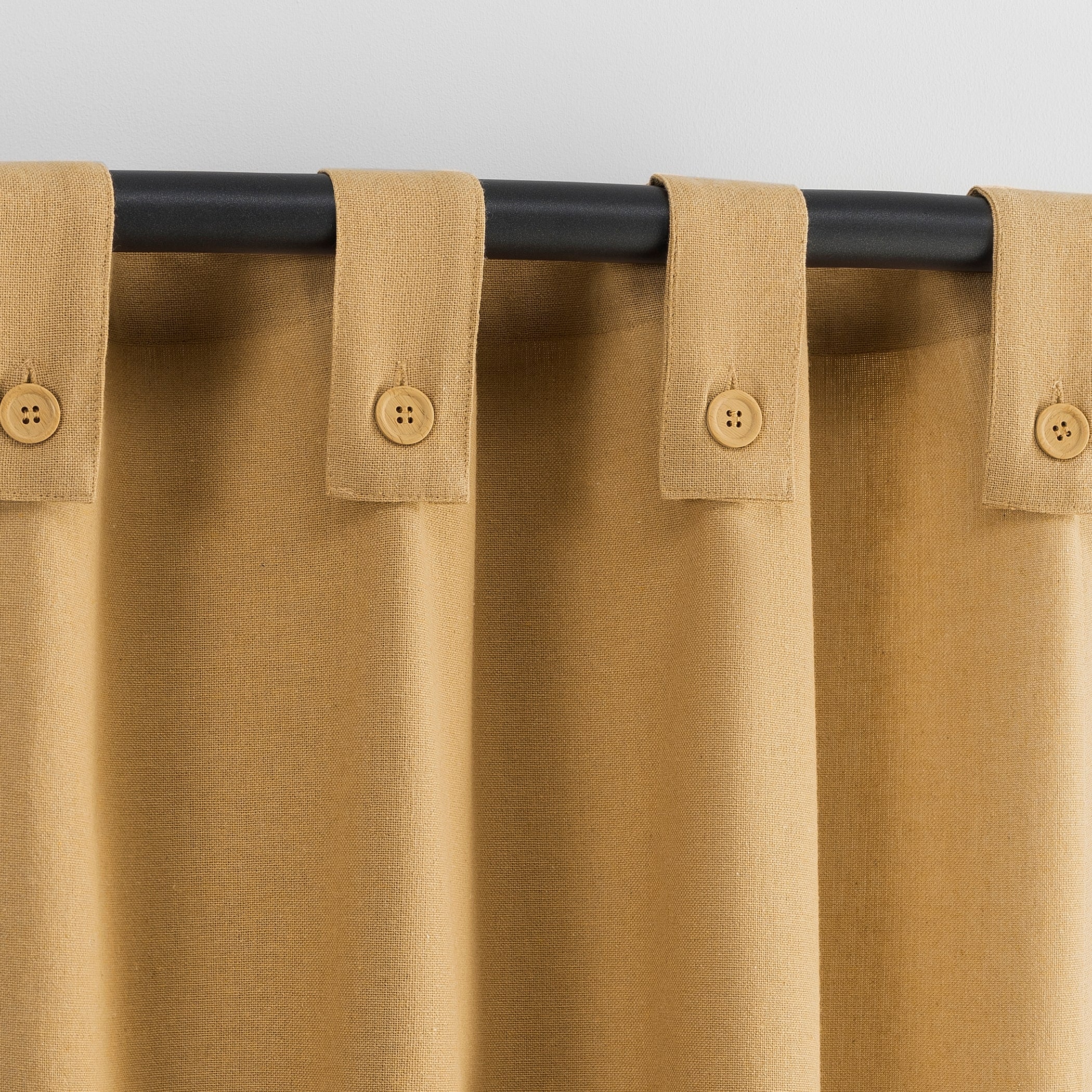 Archaeo Cotton Blend Button Tab Top Curtain, Single Panel