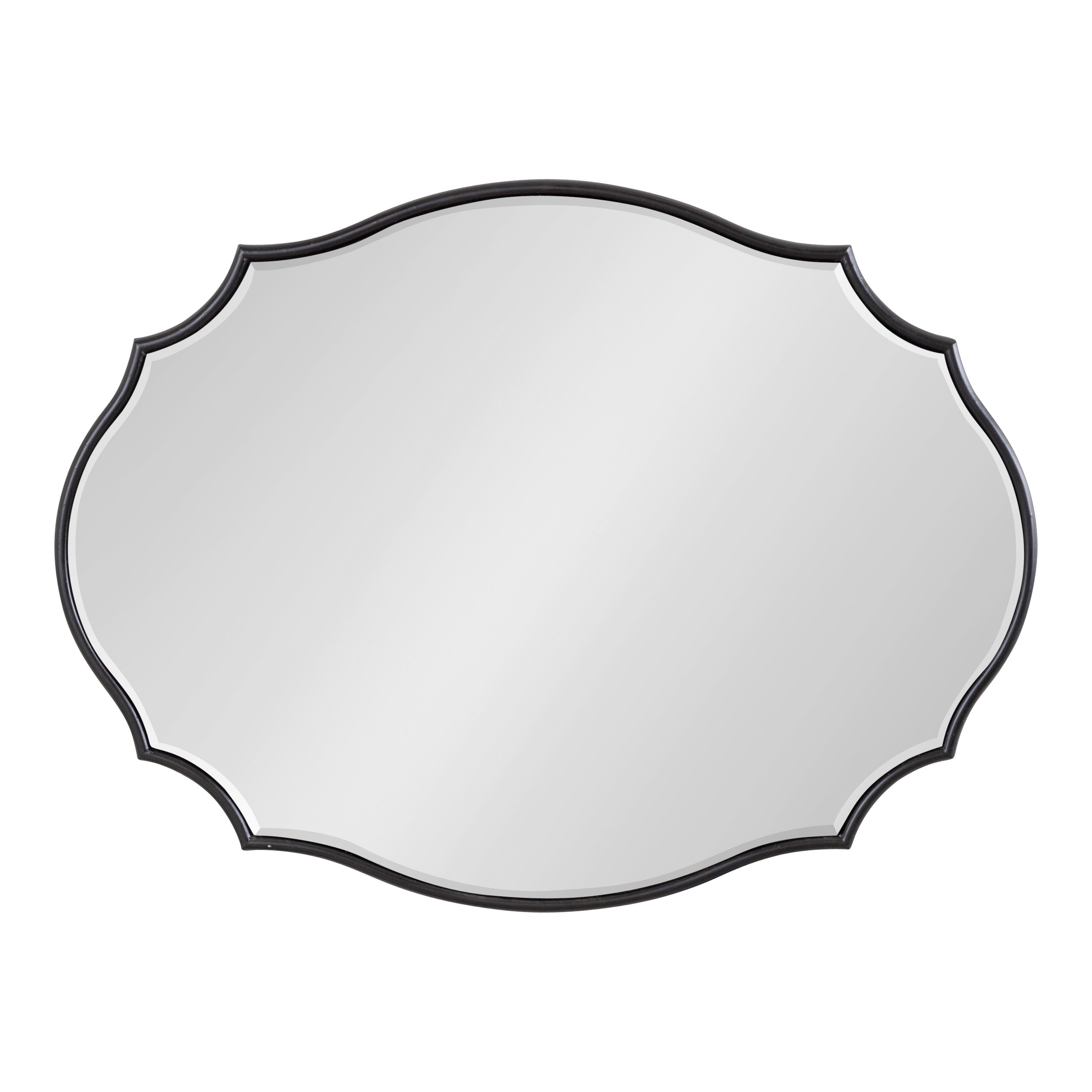 Kate and Laurel Leanna Scalloped Oval Wall Mirror