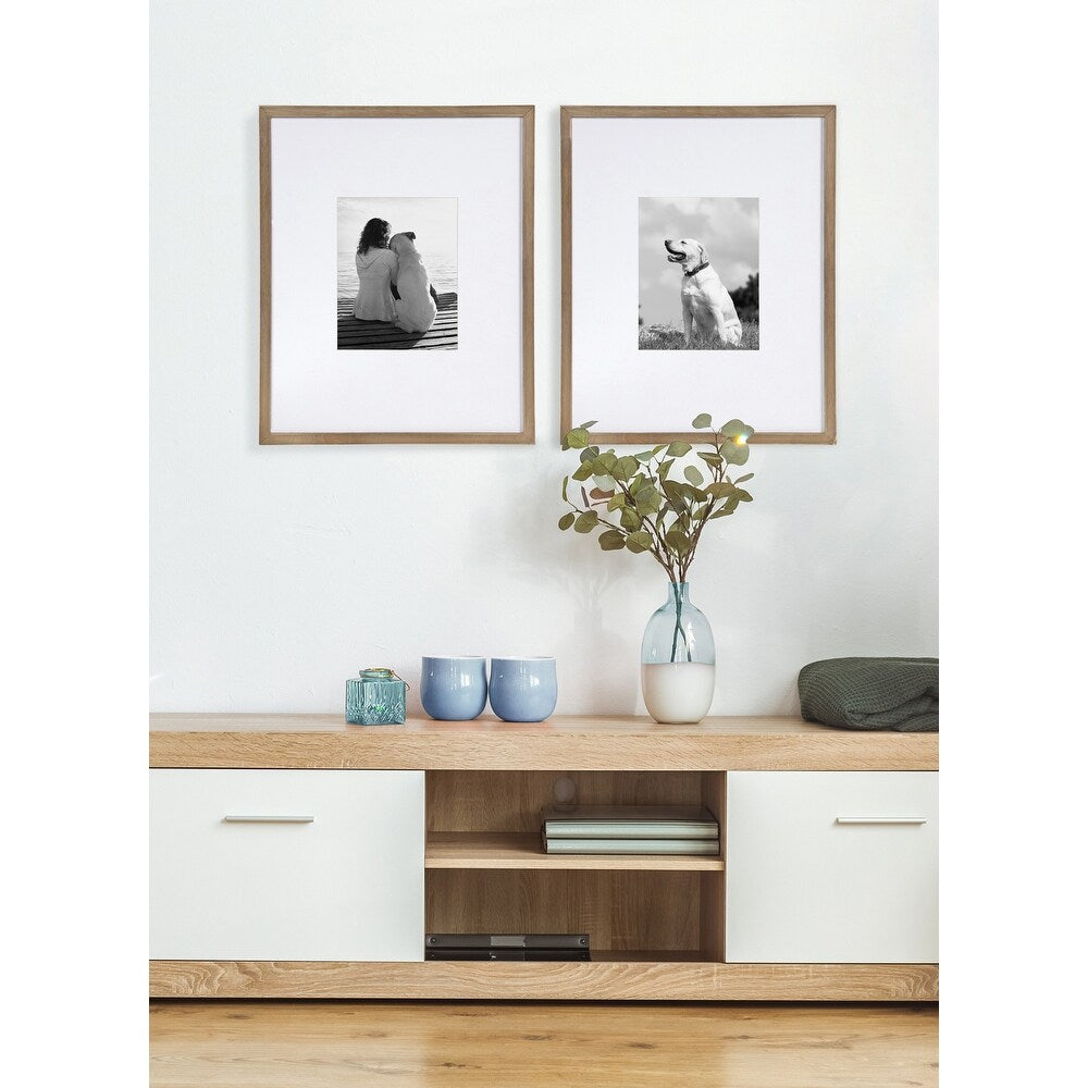 DesignOvation Gallery Wood Wall Picture Frame, Set of 2