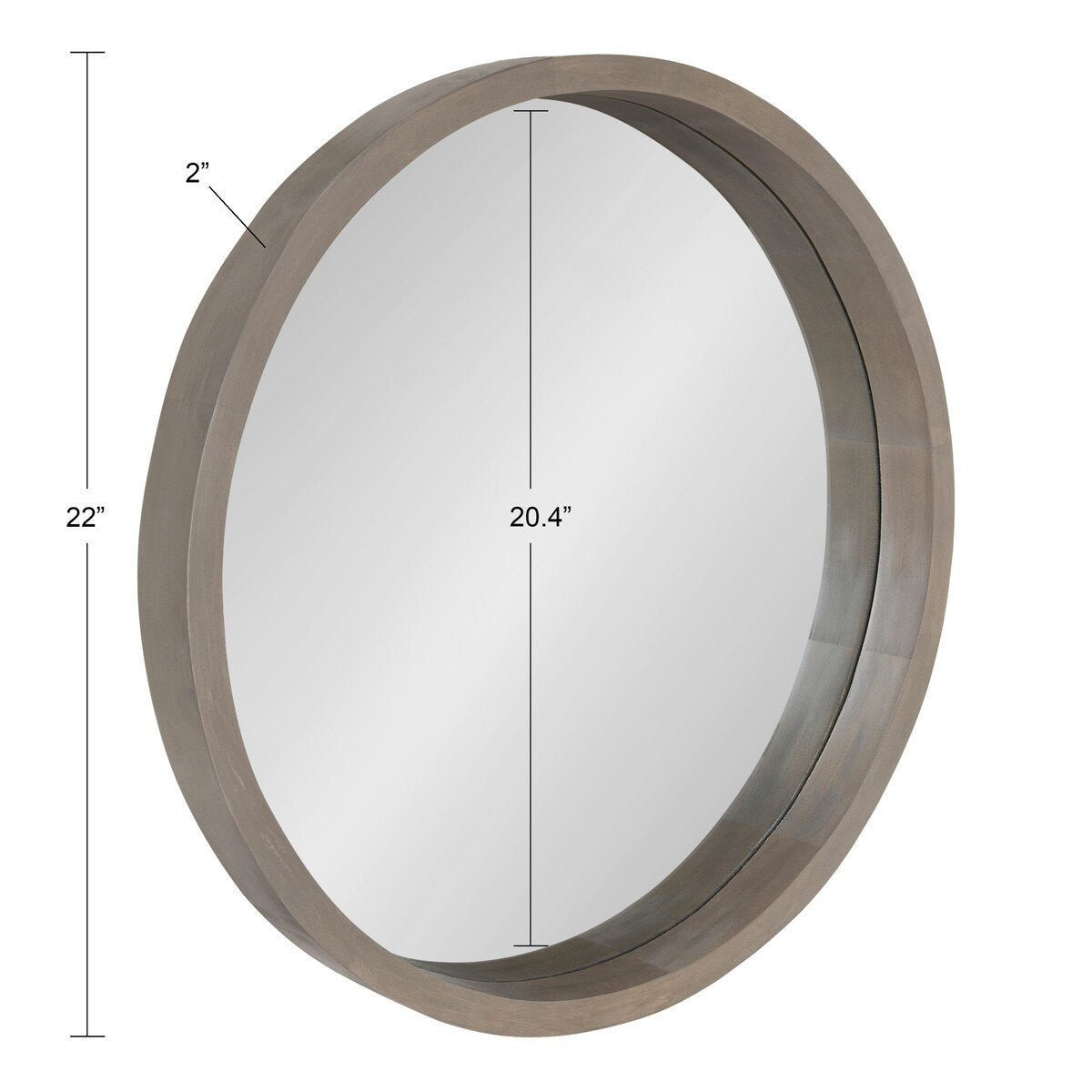 Hutton Round Decorative Wood-framed Wall Mirror