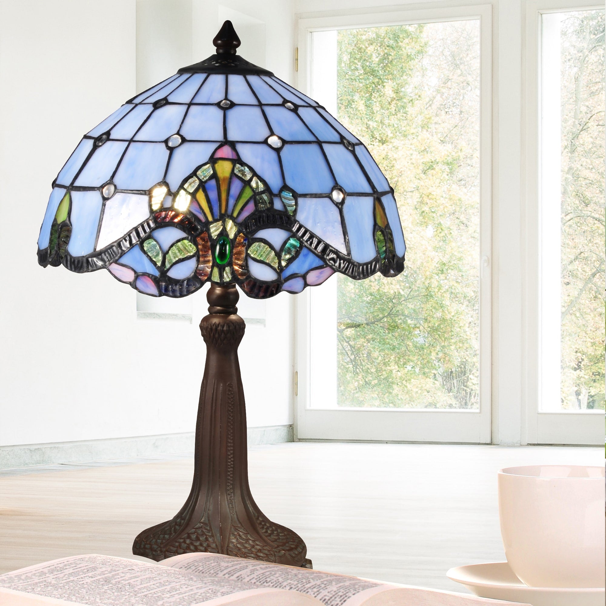 Blue Baroque Table Lamp