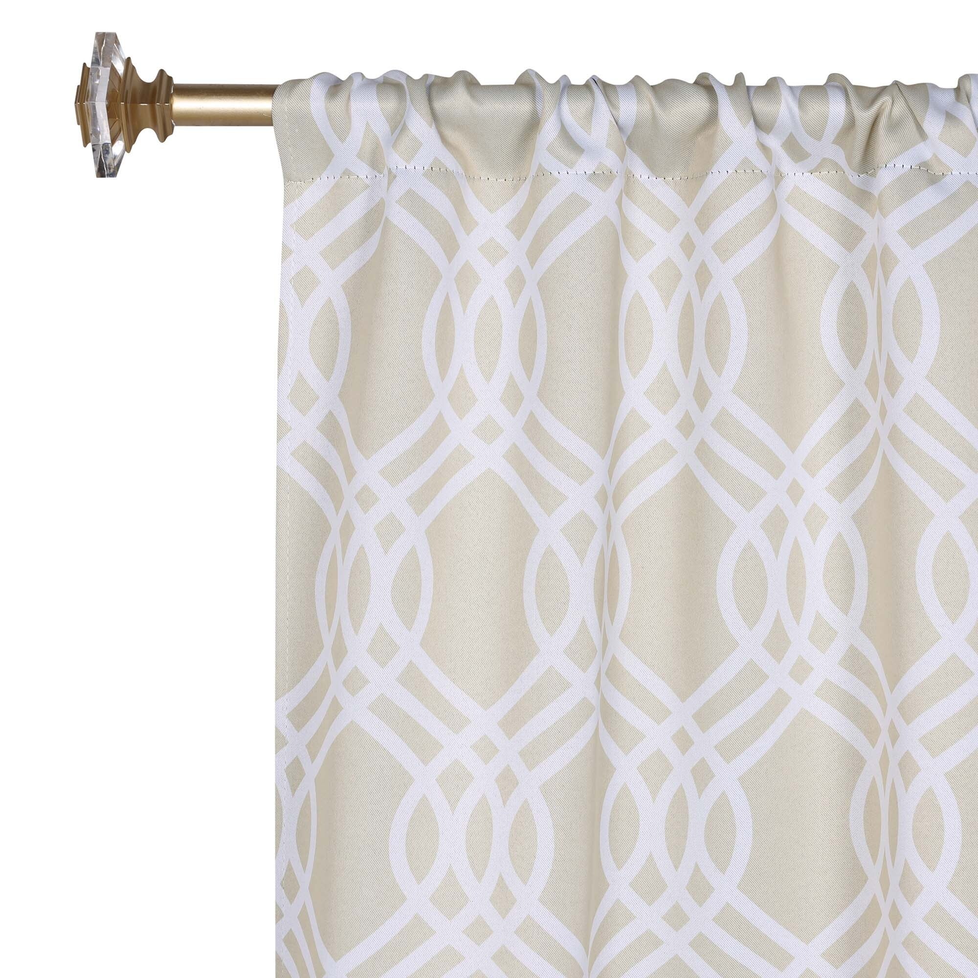 Superior Ribbon Washable Room Darkening Curtains, Set of 2 Panels