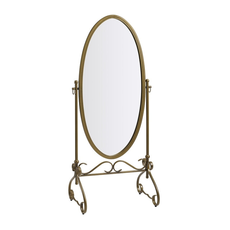 Linon Angelica 26 x 63-inch Metal Oval Cheval Mirror