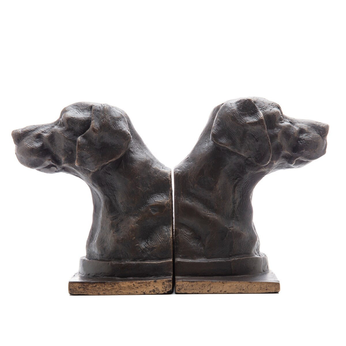 Bronze Lab Iron Bookends - 5x4.5x6