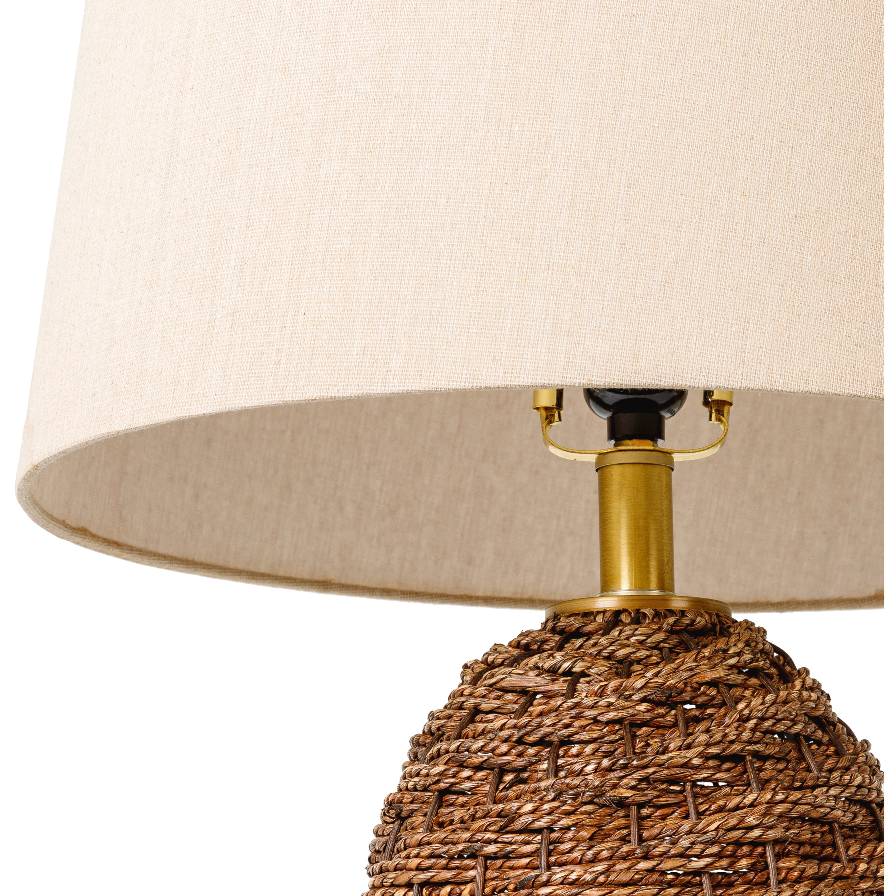 Kian Natural Woven Coastal Table Lamp Set (Set of 2) - 27H x 16W x 16D