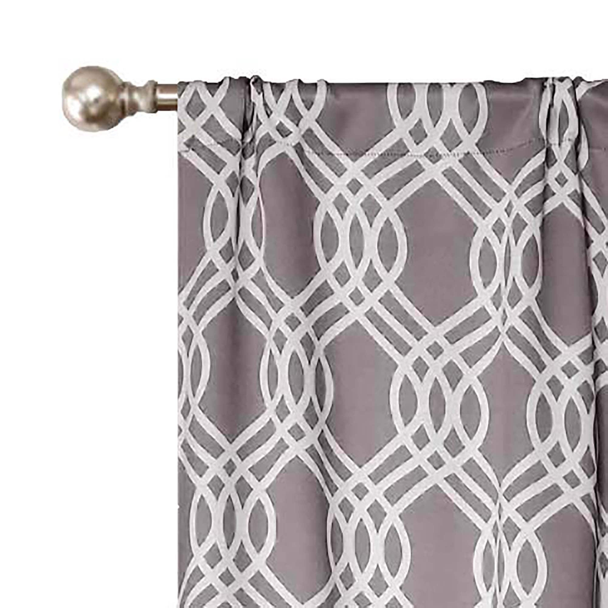 Superior Ribbon Washable Room Darkening Curtains, Set of 2 Panels