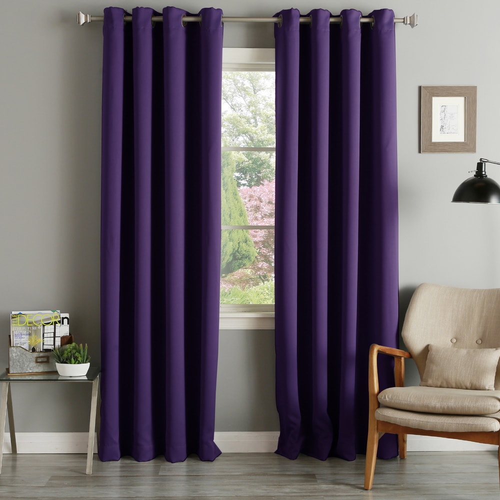 Aurora Home Grommet Top Thermal Insulated 96-inch Blackout Curtain Panel Pair - 52 x 96 - 52 x 96