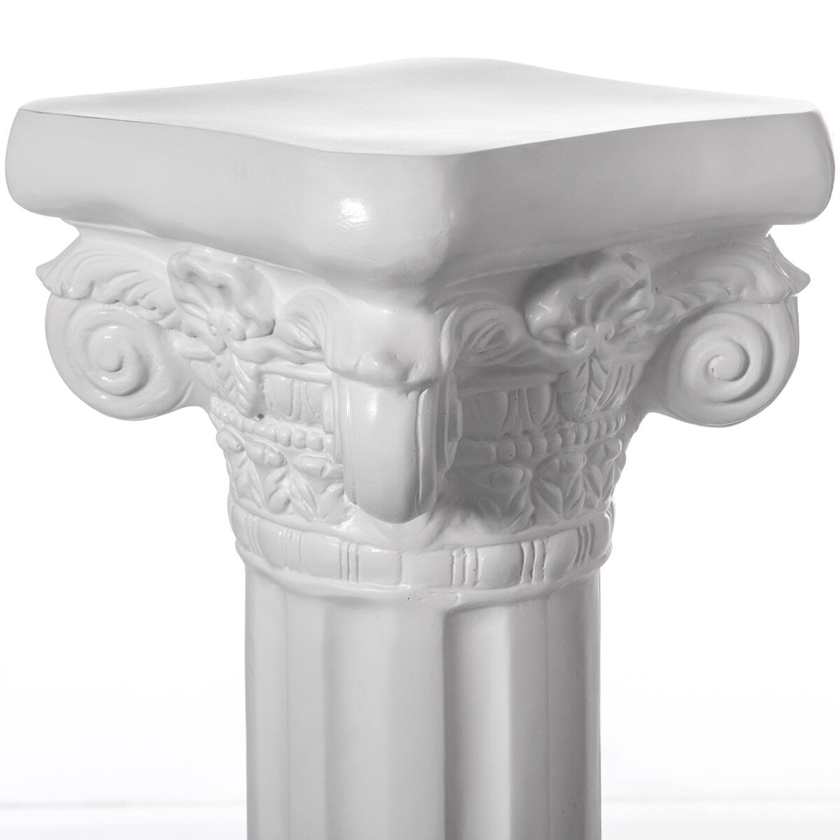 Fiberglass White Plinth Roman Style Column Ionic Piller Pedestal Vase Stand , Living Room, or Dining Room Decor