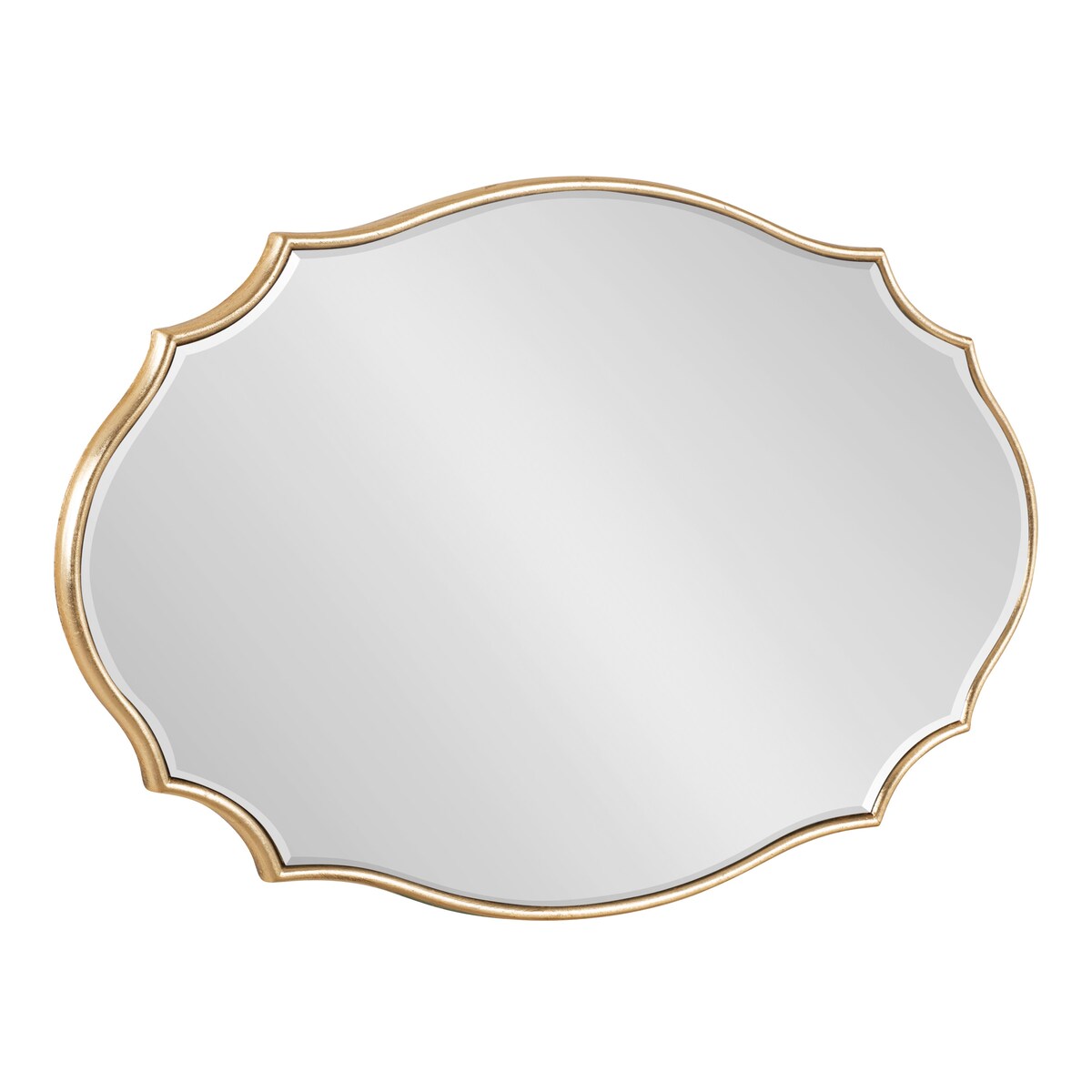 Kate and Laurel Leanna Scalloped Oval Wall Mirror