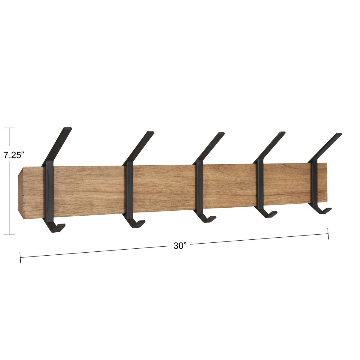 Kate and Laurel Rossmore Modern 5 Hook Shelf - 5 Hooks