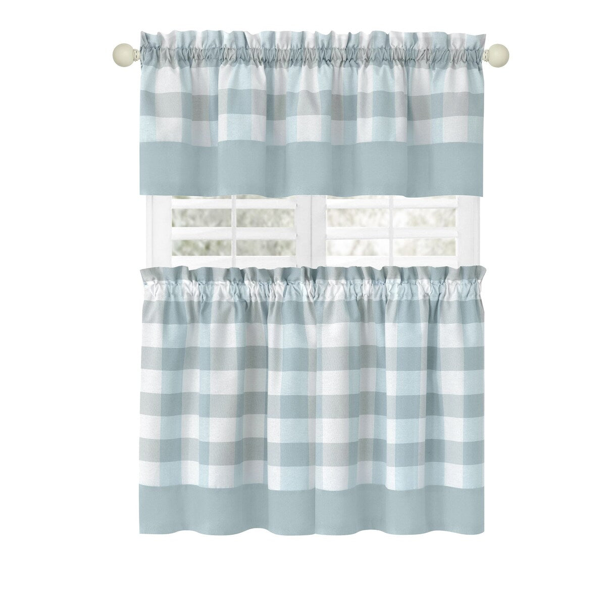 Hunter Window Curtain Tier Pair and Valance Set