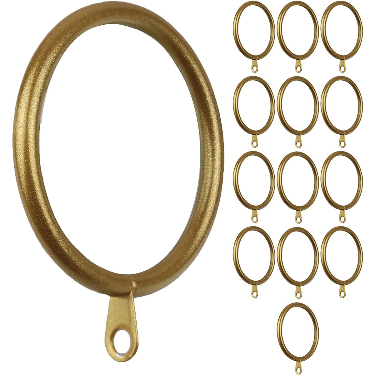 Meriville 1.5-Inch Inner Diameter Metal Curtain Rings with Eyelets