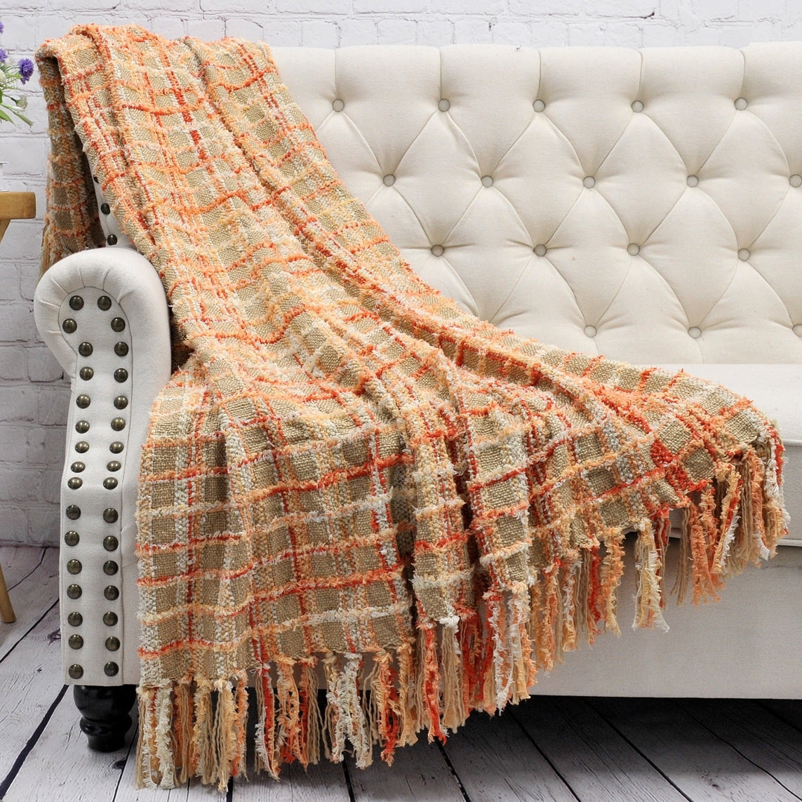 Multicolor Chenille Throw Blanket