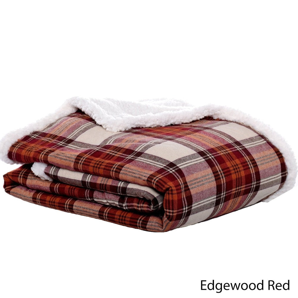 Eddie Bauer Flannel Sherpa Throws