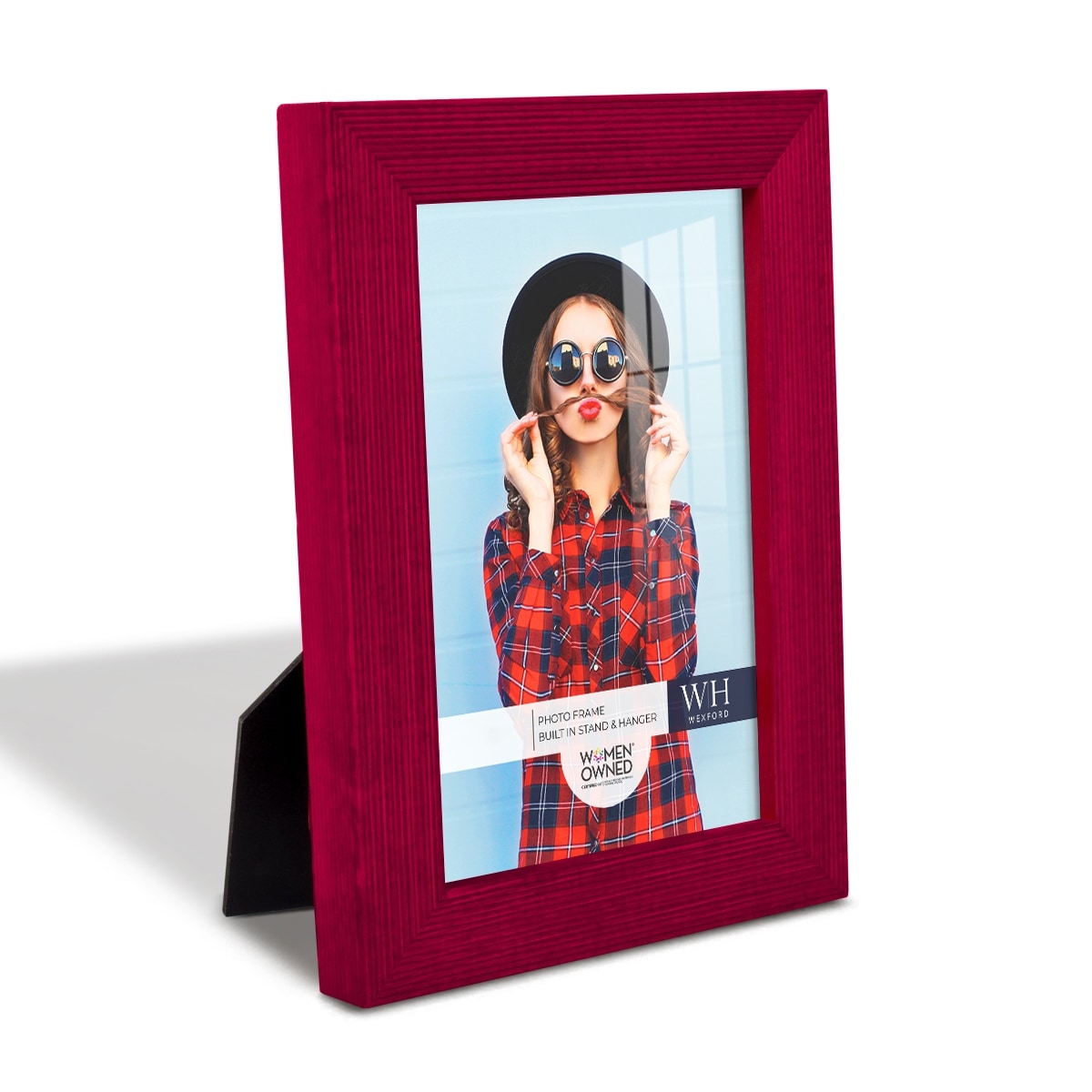 Bold Burgundy Solid Wood Picture Frame