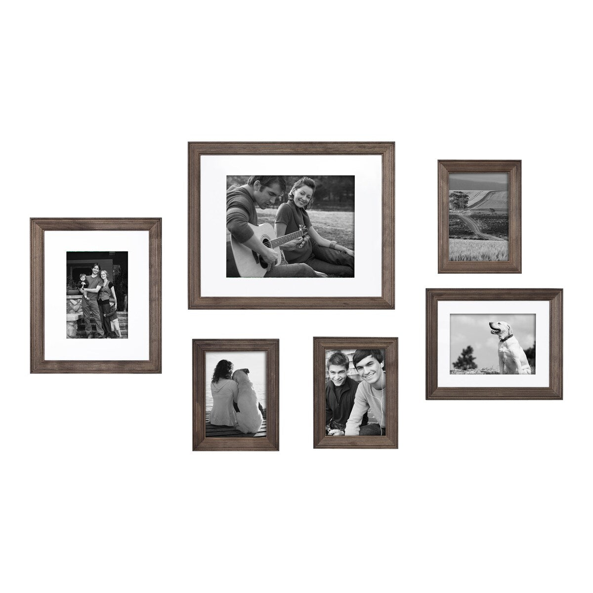 Kate and Laurel Bordeaux Gallery Wall Frame Set