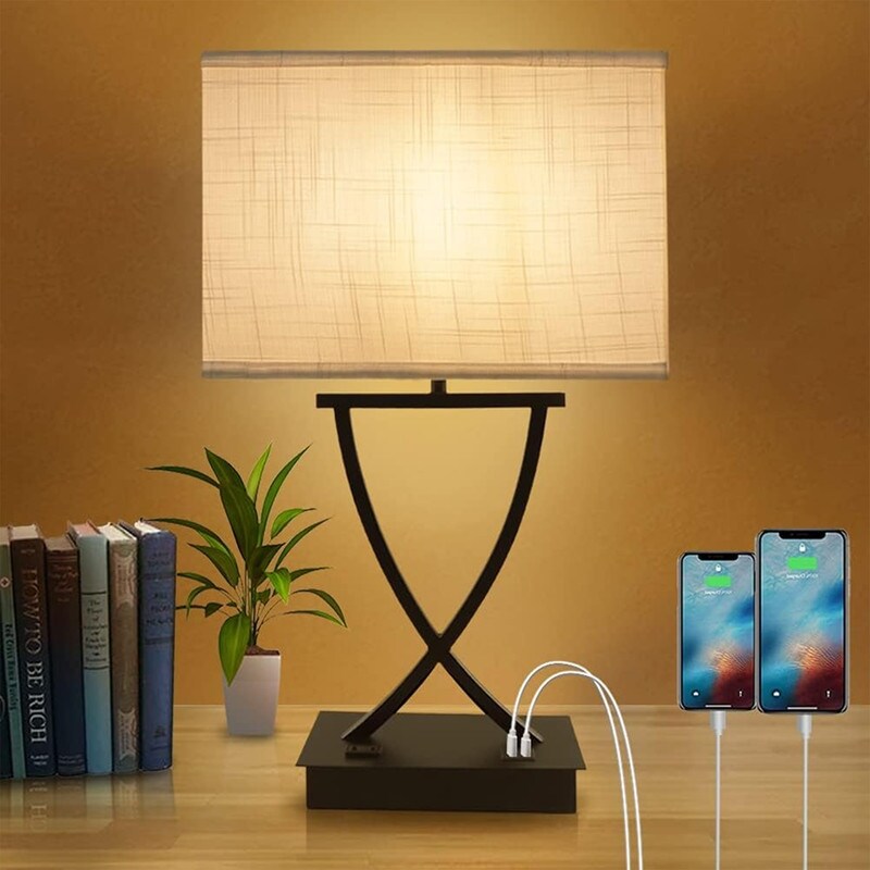 21.38 Bedside Bedside Lamp 3 Way Dimmable Touch Control Desk Lamp - 7D x 12.2W x 21.26H