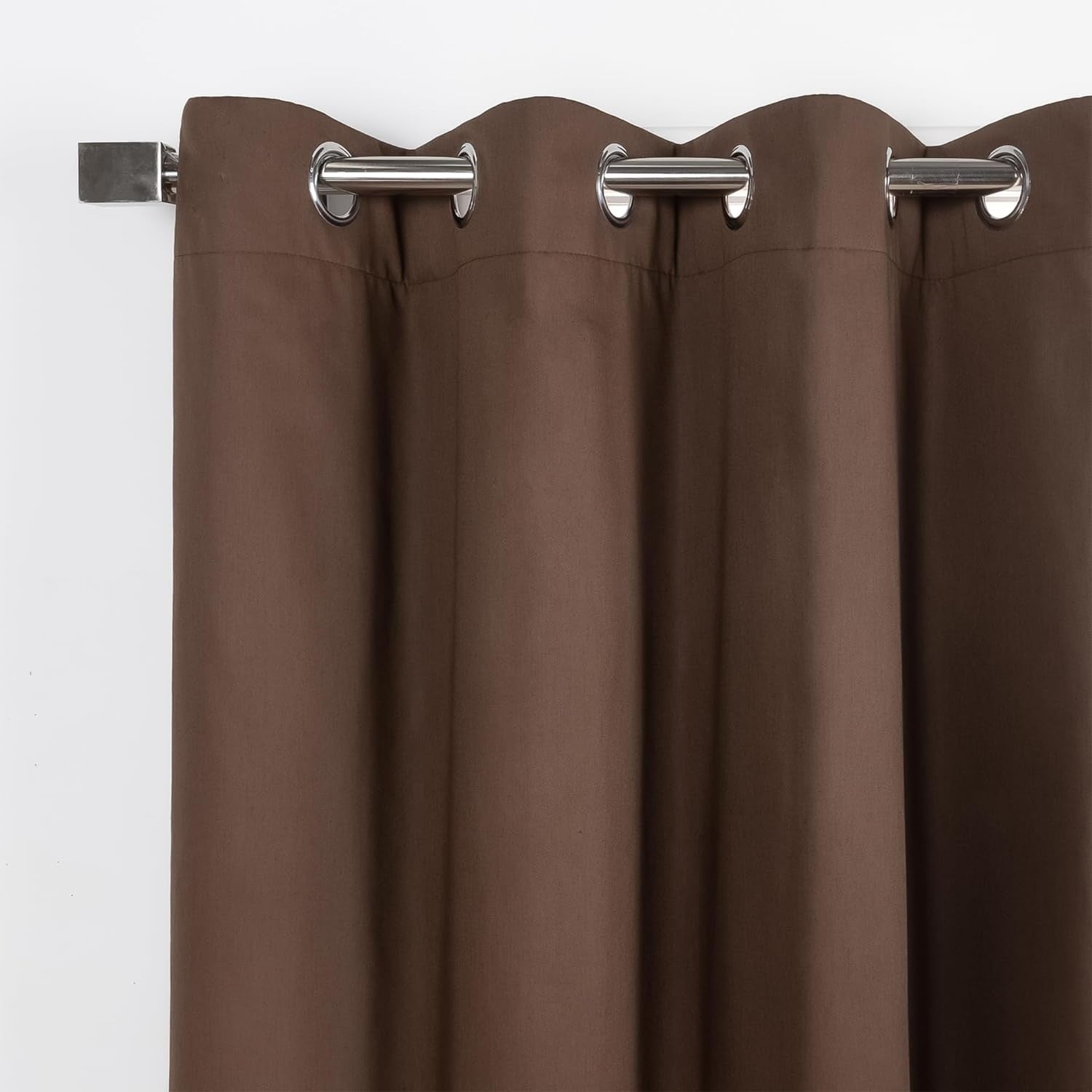 Aurora Home Solid Cotton Blend Blackout Curtain Set of 2