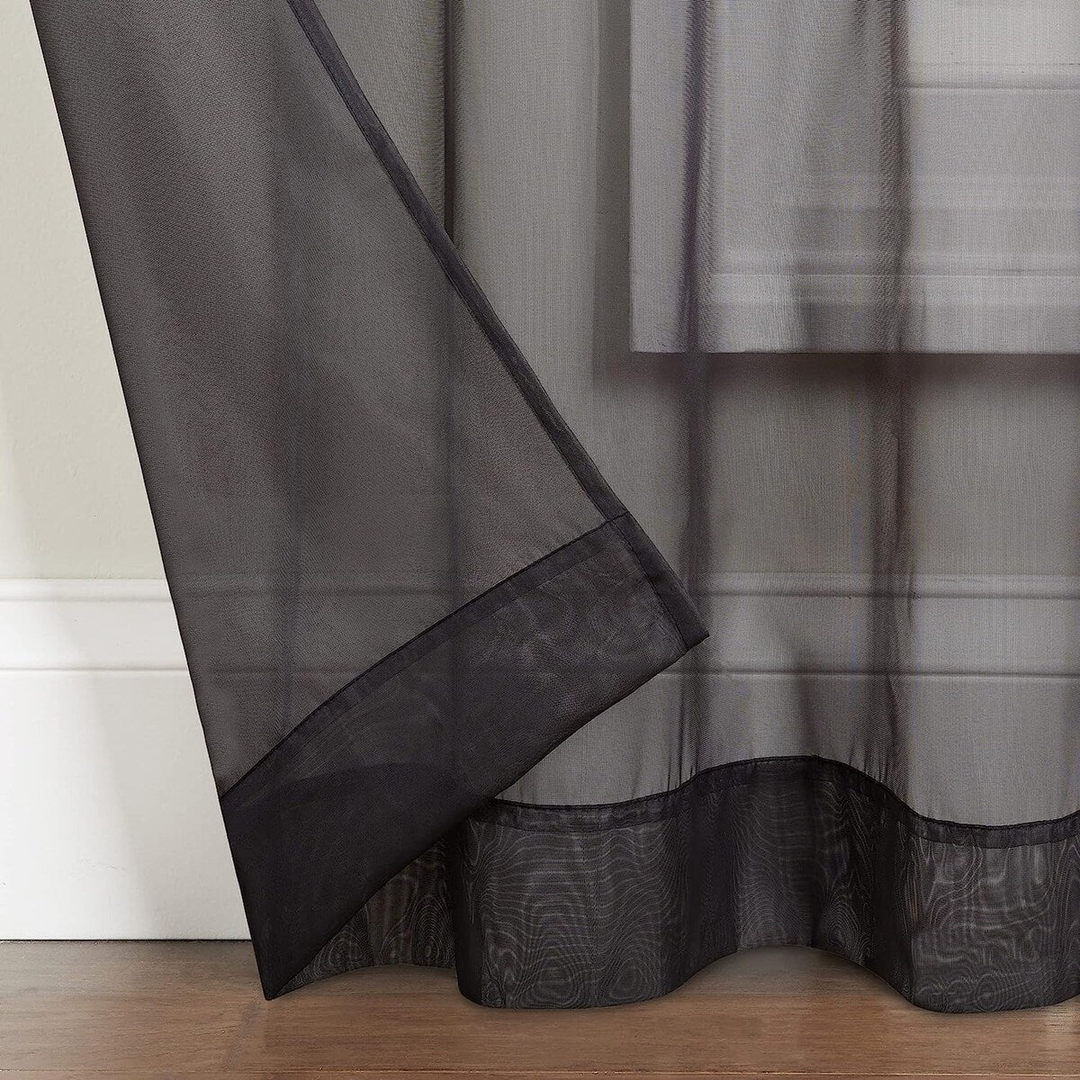 Eclipse Calia Modern Sheer Voile Light Filtering Grommet Curtains (2 Panels)