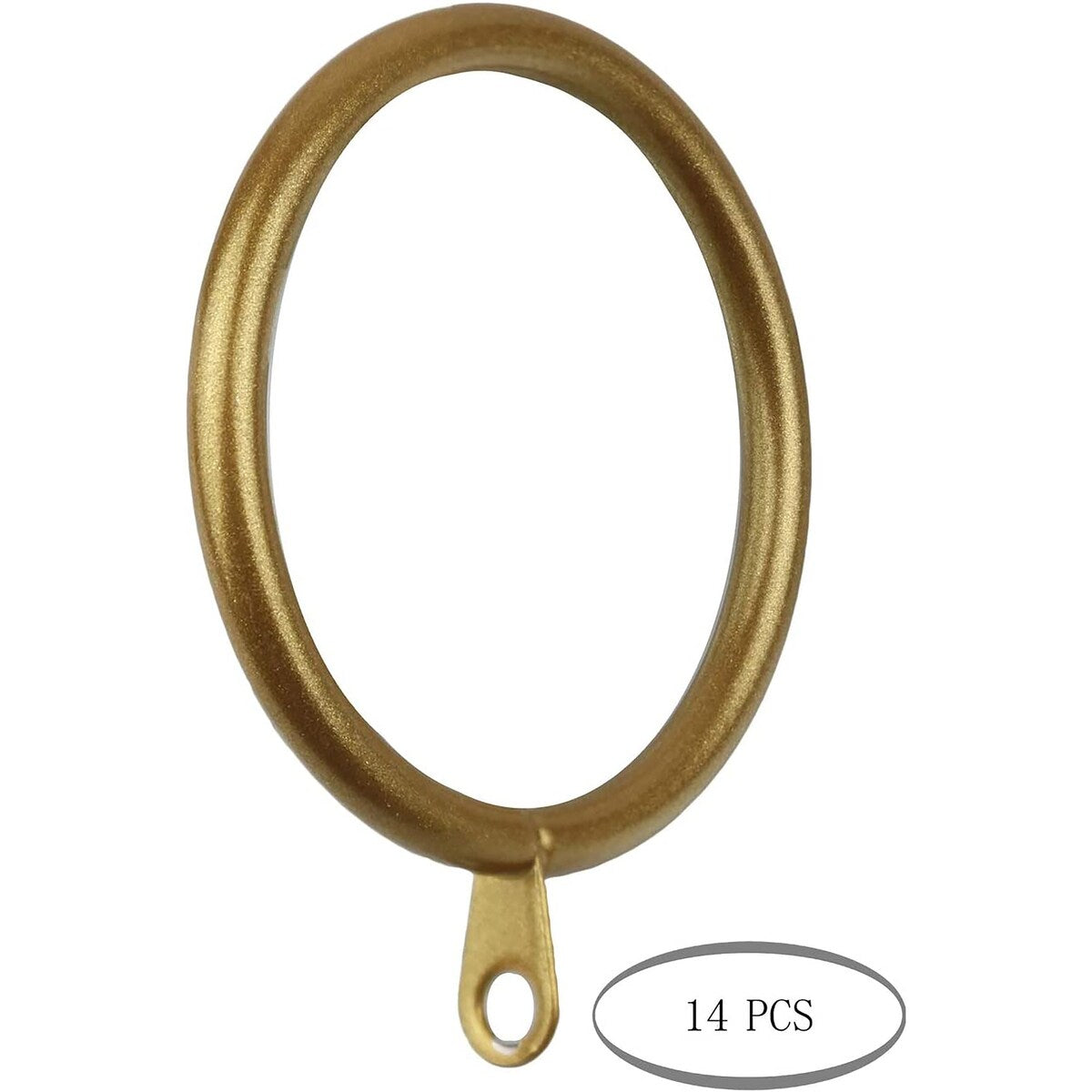 Meriville 1.5-Inch Inner Diameter Metal Curtain Rings with Eyelets