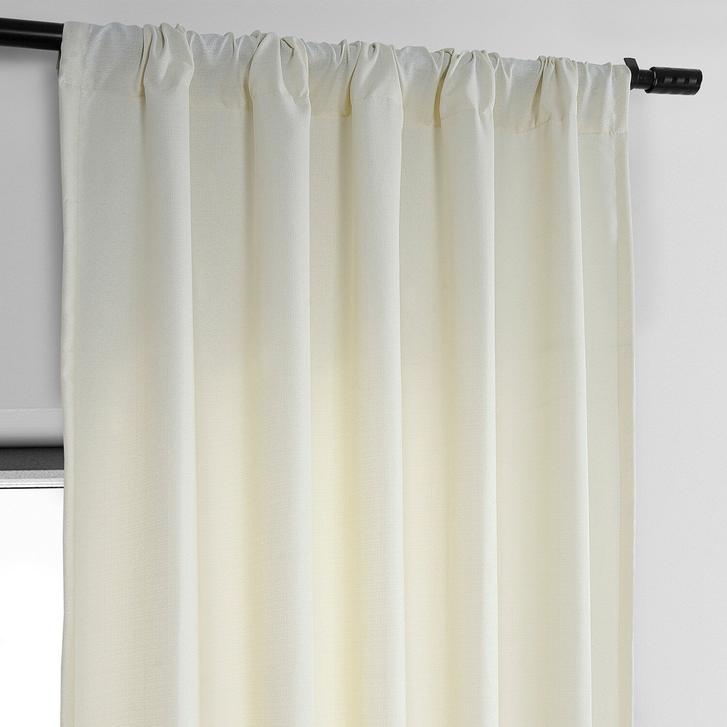 Exclusive Fabrics Dobby Linen Light Filtering Curtains (1 Panel)